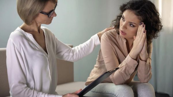 Gooden Center Postpartum Depression and Anxiety photo of a woman during a consultation