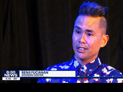 Photo of interview of Benji Fucanan on fox 9